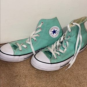 Mint converse high tops